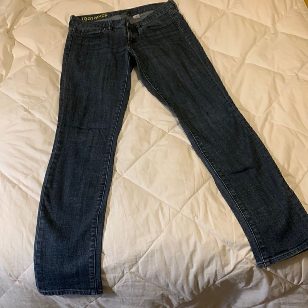 J. CREW, Toothpick, stretch, size 28 jeans, cotton/spandex, good condition
